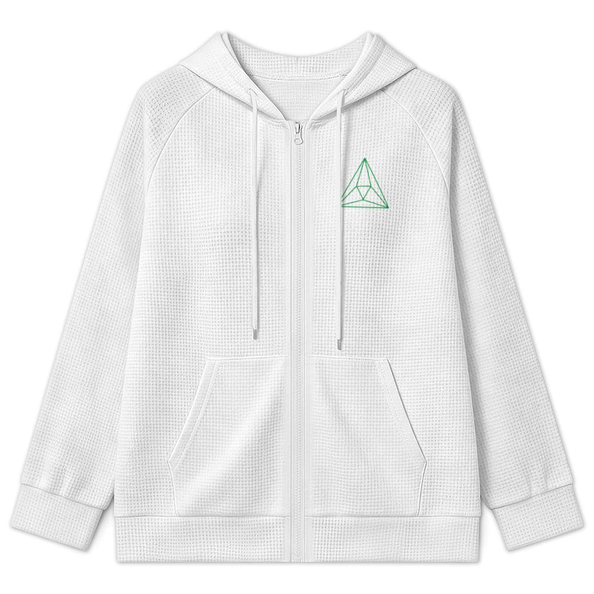 Women's Full Zip Waffle Knit Hoodie 6
