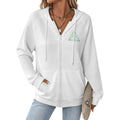 Women's Full Zip Waffle Knit Hoodie 6
