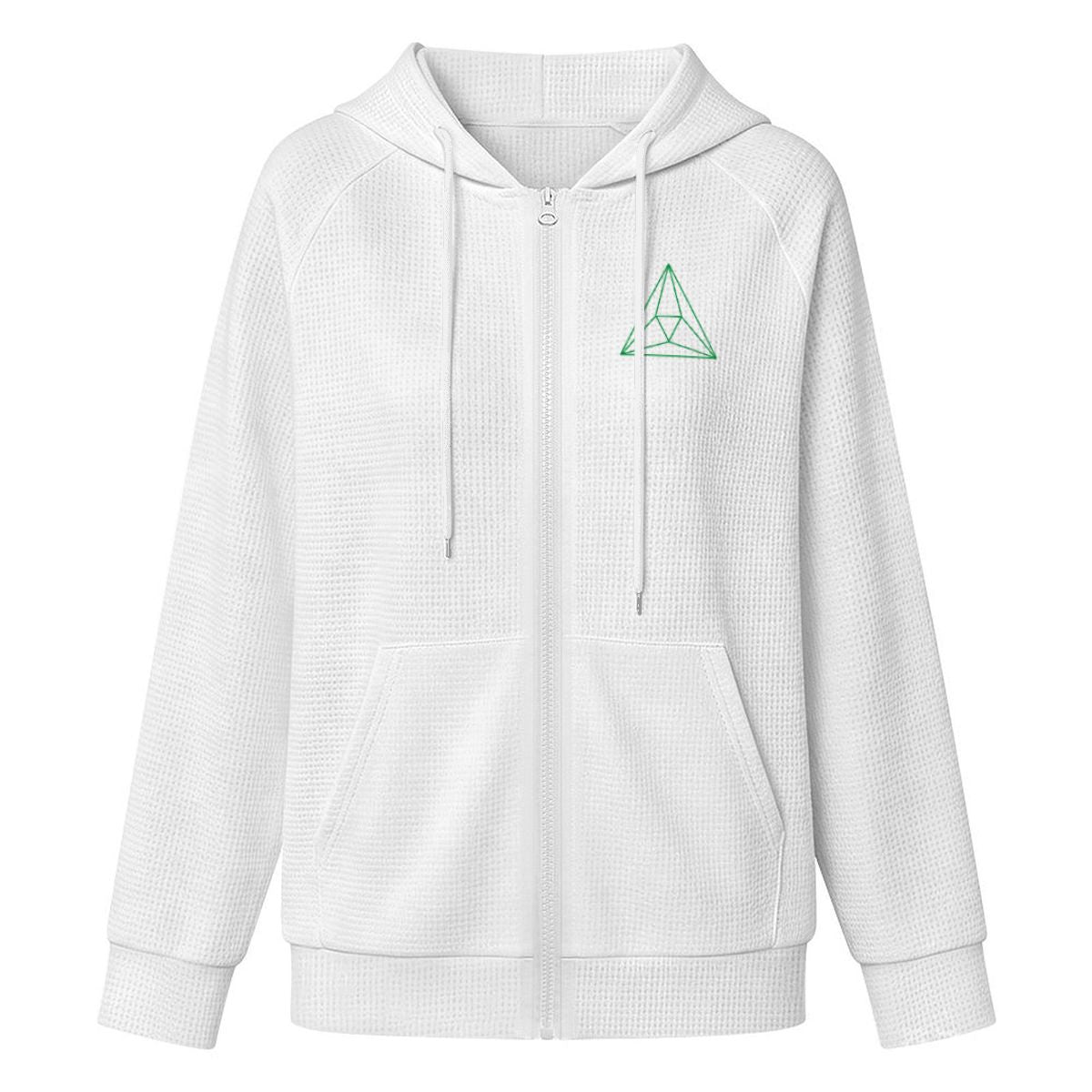 Women's Full Zip Waffle Knit Hoodie 6
